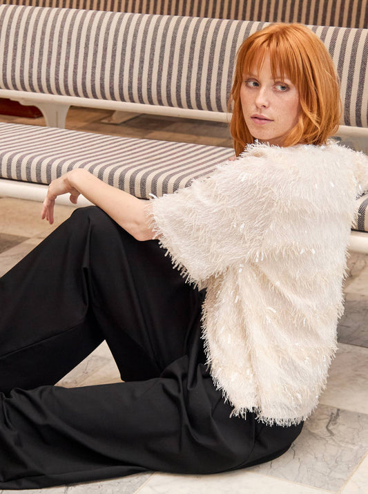 Fitz stuttermabolur, hvítur