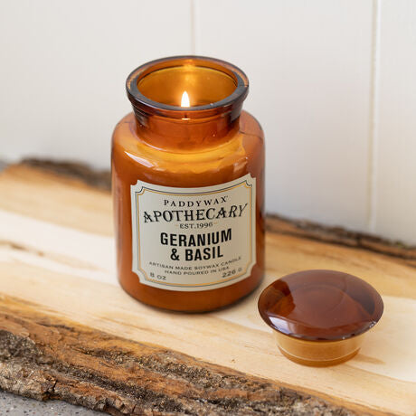 Apothecary ilmkerti, geranium & basil