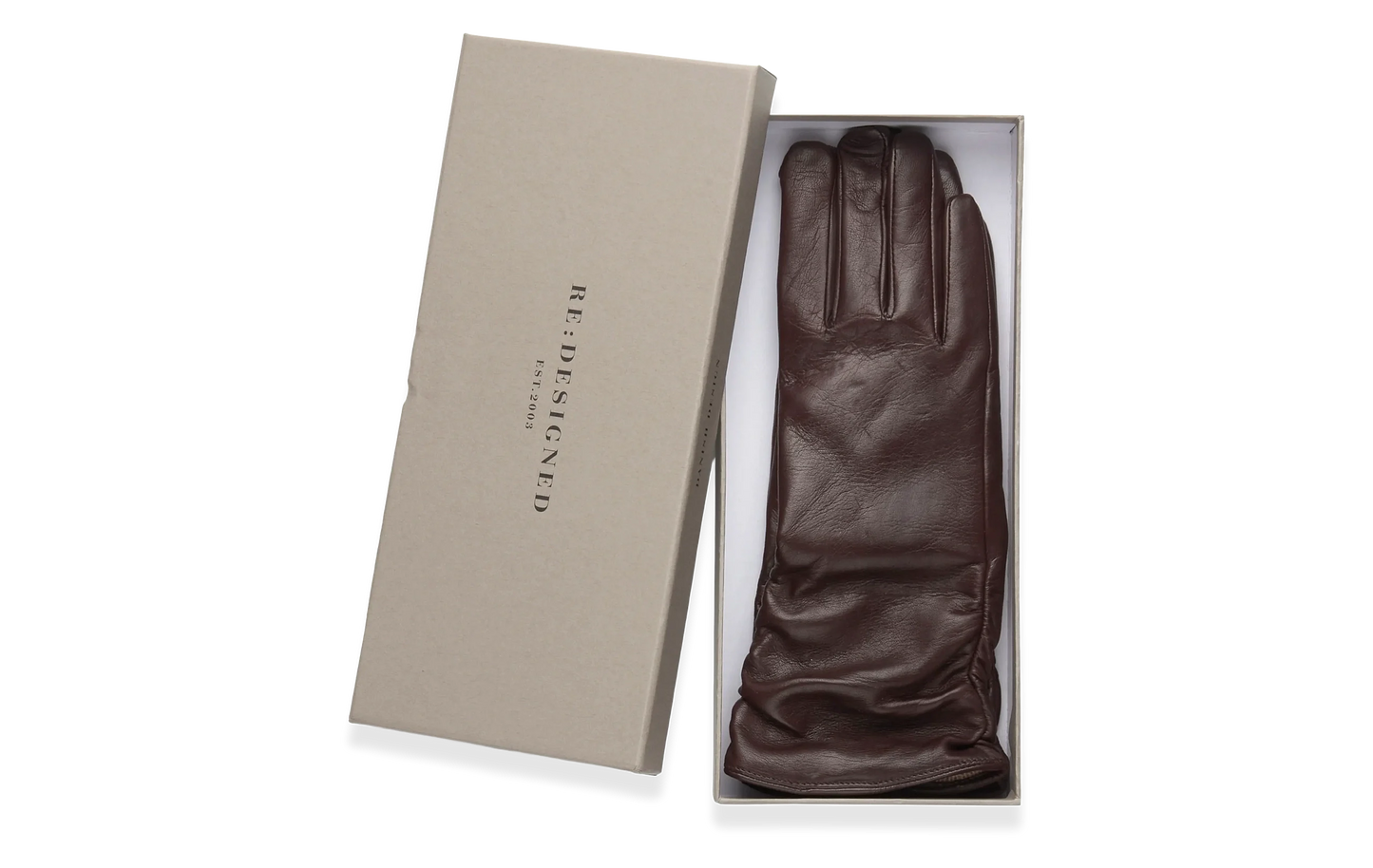 Anvi leðurhanskar, dökkbrúnir