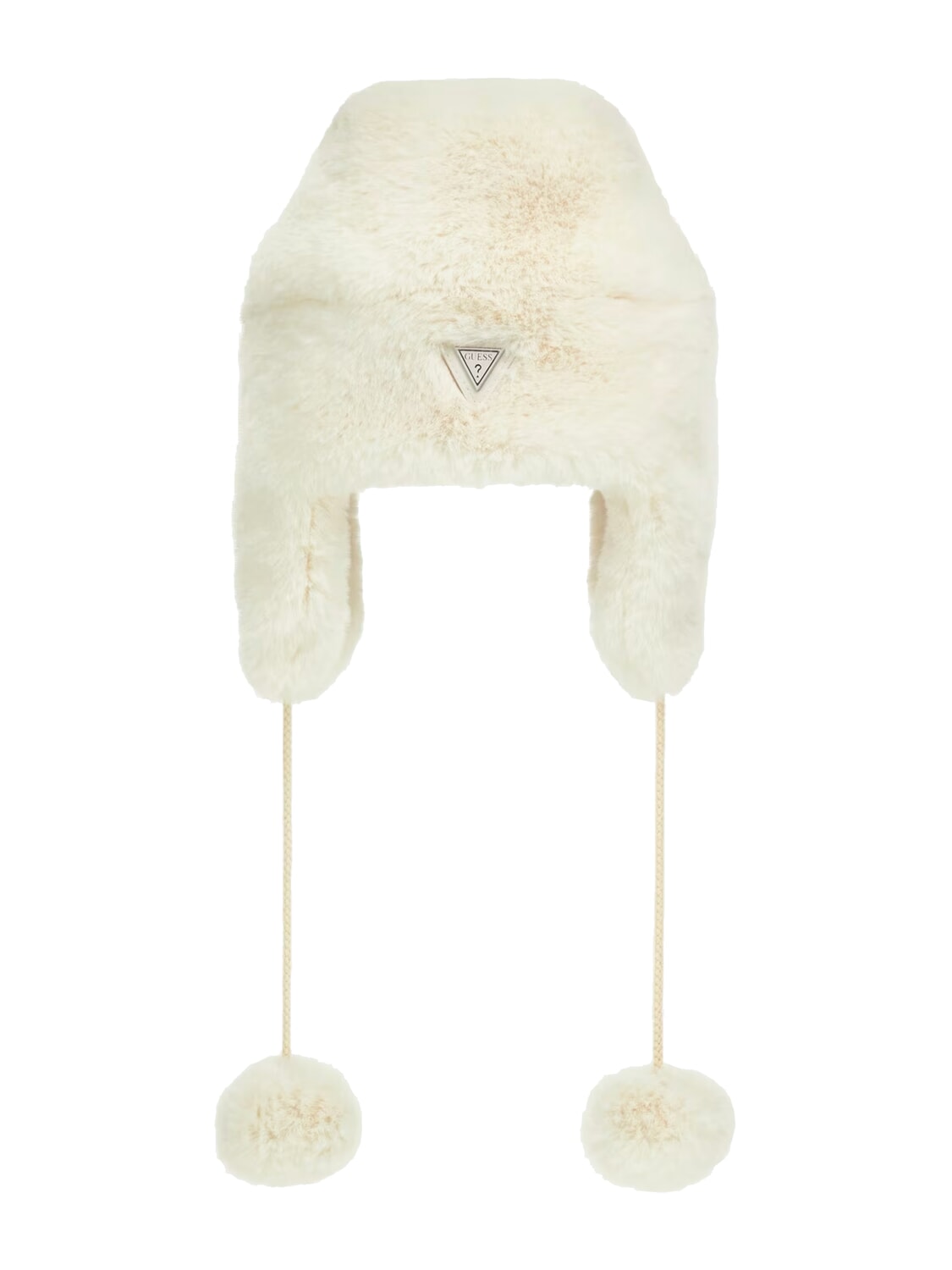 Guess loðhúfa, hvít