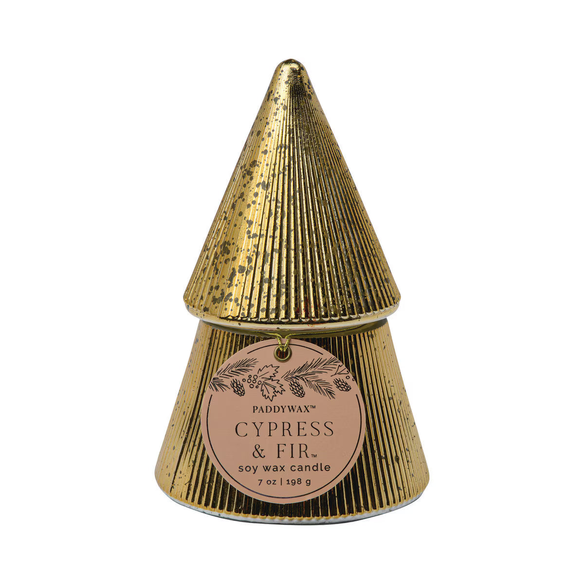 Jóla ilmkerti, glertré - gyllt