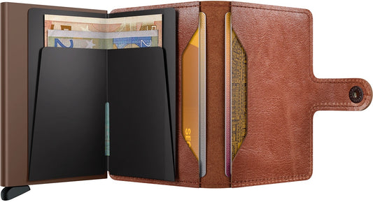 Secrid Miniwallet Kortaveski, vintage cognac