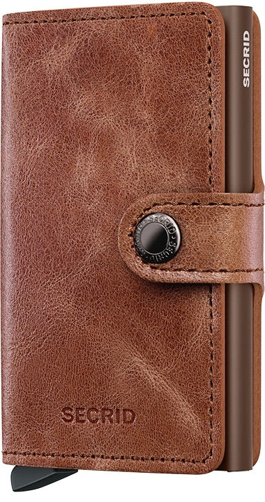 Secrid Miniwallet Kortaveski, vintage cognac
