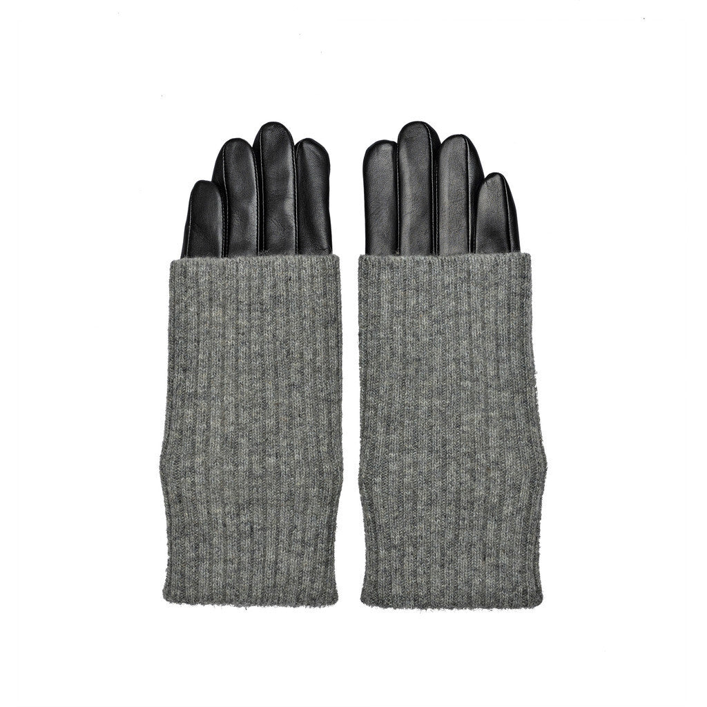 Adda leðurhanskar, svartir