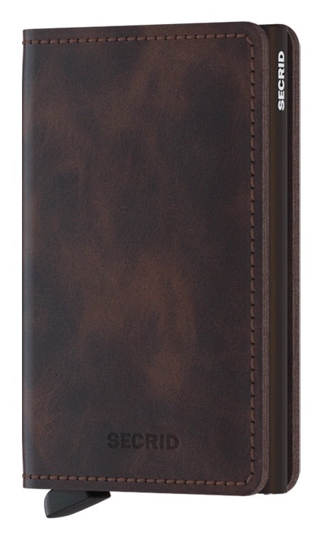 Secrid slimwallet kortaveski, vintage chockolate