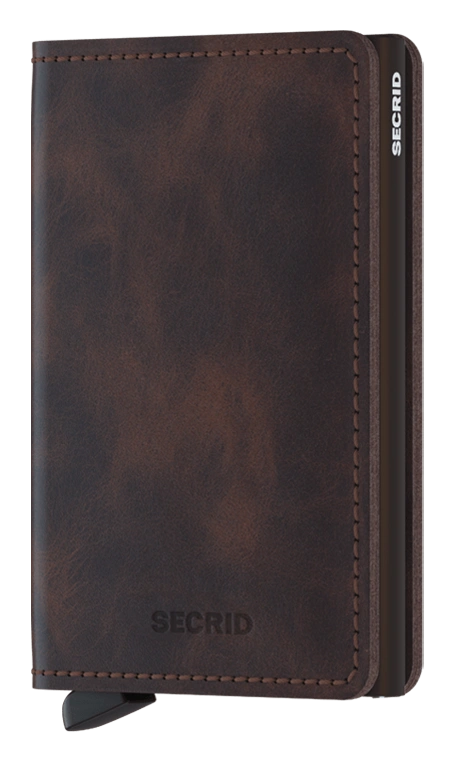 Secrid slimwallet kortaveski, vintage chockolate