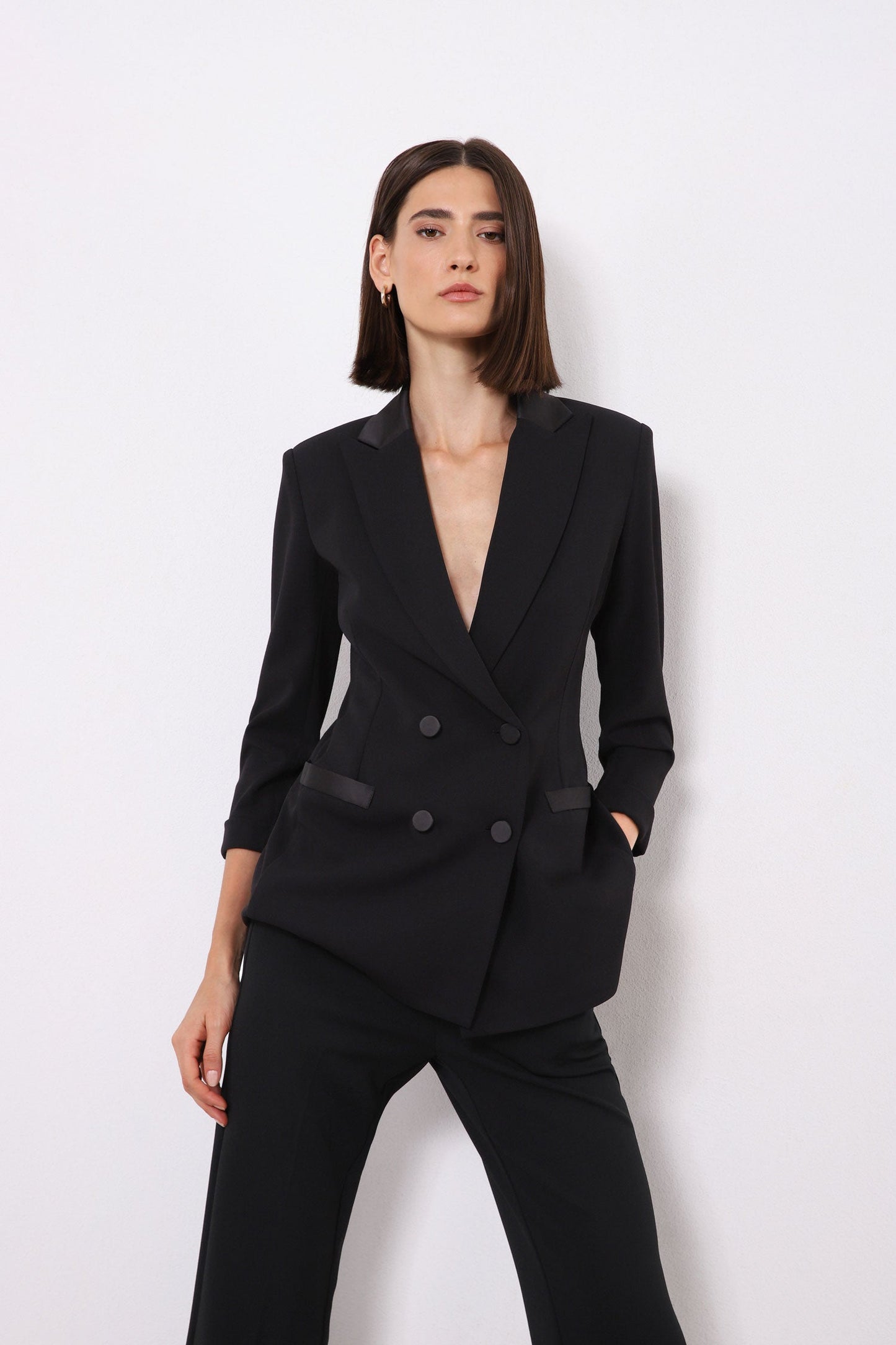 Sara blazer, svartur