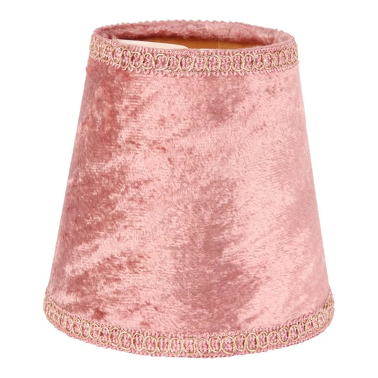 Velúr lampaskermur 12 cm, bleikur