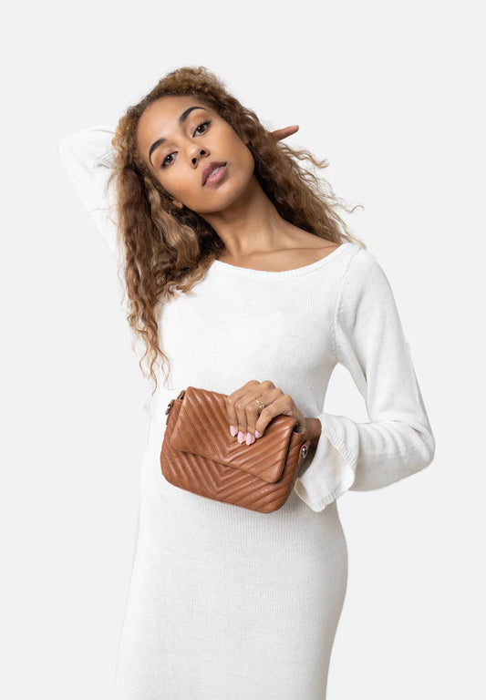 Cady leðurveski minna, walnut