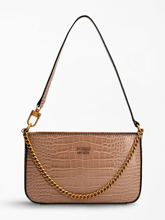 Katey mini Guess taska, ljósbrún