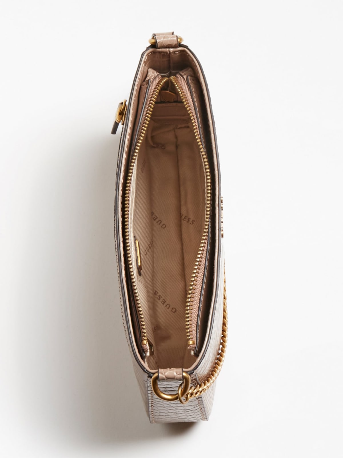 Katey mini Guess taska, ljósbrún