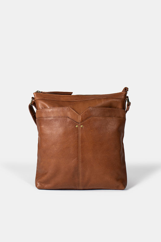 Biri leðurtaska, walnut