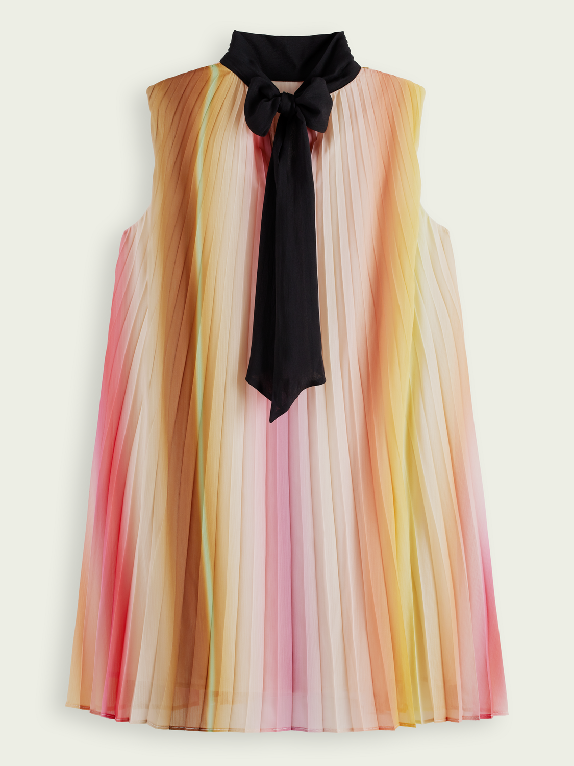 Bow Pleated kjóll